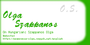 olga szappanos business card